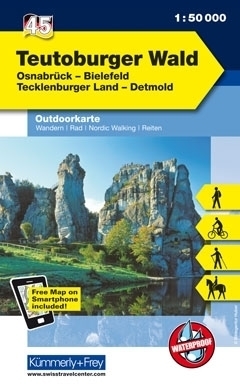 TEUTOBURGER WALD wodoodporna mapa turystyczna 1:50 000 KUMMERLY FREY (1)