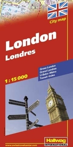 LONDYN London plan miasta 1:15 000 HALLWAG (1)