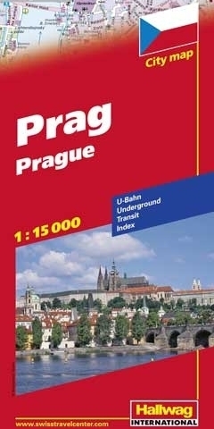 PRAGA Prague plan miasta 1:15 000 HALLWAG (1)