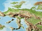 EUROPA mapa plastyczna w ramie 1:8 000 000 GEORELIEF (2)