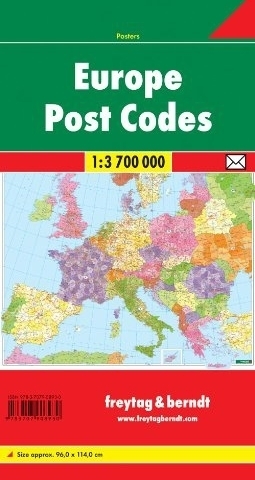 EUROPA mapa kodów pocztowych 1:3 700 000 FREYTAG&BRENDT (1)