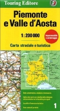 PIEMONT I DOLINA AOSTY mapa samochodowa 1:200 000 TOURING EDITORE (1)