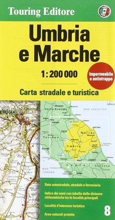 UMBRIA MARCHE mapa samochodowa 1:200 000 TOURING EDITORE (1)