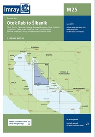 M25 Rab - Sibenik mapa morska 1:220 000 IMRAY