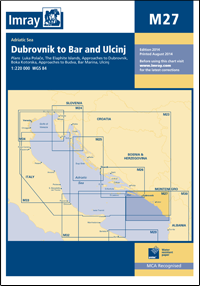 M27 Dubrovnik - Bar & Ulcinj mapa morska 1:220 000 IMRAY (1)