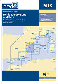 M13 Dénia - Barcelona & Ibiza mapa morska 1:440 000 IMRAY (1)