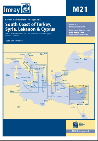 M21 Turcja południowe wybrzeże - Syria - Liban - Cypr mapa morska 1:785 000 IMRAY