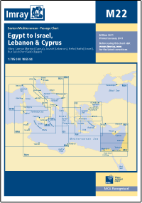 M22 Egipt - Izrael - Liban - Cypr mapa morska 1:785 000 IMRAY (1)