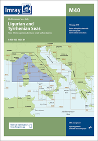 M40 Morze Liguryjskie - Morze Tyrreńskie mapa morska 1:950 000 IMRAY