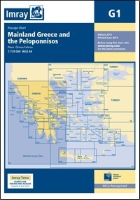 G1 KONTYNENTALNA GRECJA PELOPONEZ Mainland Greece and the Peloponnisos mapa morska 1:729 000 IMRAY (1)