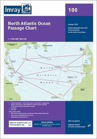 100 PÓŁNOCNY ATLANTYK North Atlantic mapa morska 1:7 620 000 IMRAY