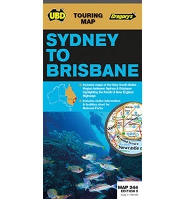 244 SYDNEY TO BRISBANE Australia mapa turystyczna UBD (1)