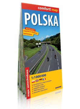 POLSKA 1:1 000 000 laminowana mapa samochodowa EXPRESSMAP 2016