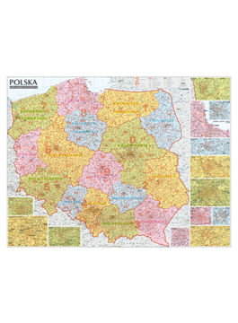 Polska. Mapa kodów pocztowych mapa ścienna 1:685 000  EXPRESSMAP (1)