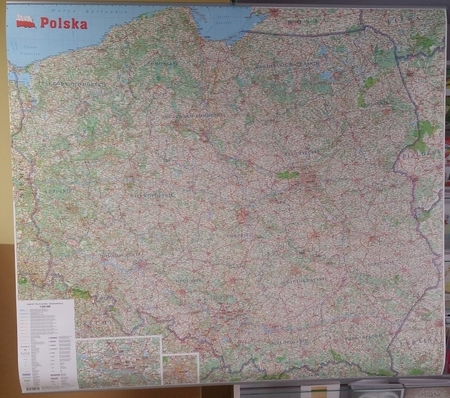 POLSKA mapa ścienna 1:650 000  Z LISTWĄ GAUSS 2016 (1)