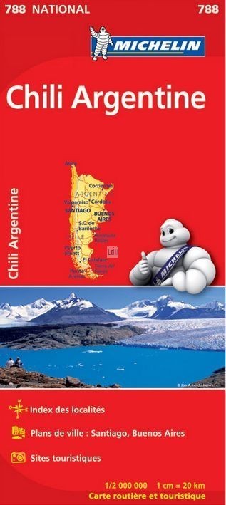 CHILE I ARGENTYNA mapa samochodowa 1:2 000 000 MICHELIN (1)