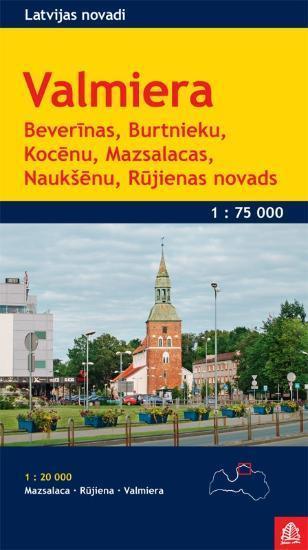 VALMIERA I OKOLICE ŁOTWA Valmiera mapa turystyczna 1:75 000 JANA SETA (1)