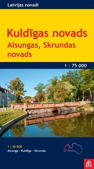 KULDIGA I OKOLICE ŁOTWA Kuldigas Novads mapa turystyczna 1:75 000 JANA SETA (1)