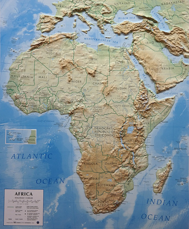 AFRYKA mapa plastyczna reliefowa 1:14 000 000 LAC (1)