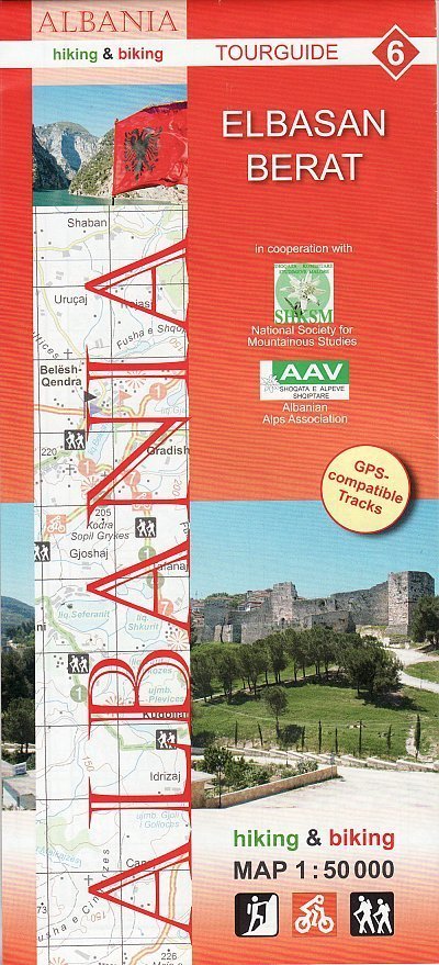 ALBANIA ELBASAN BERAT mapa turystyczna 1:50 000 HUBER KARTOGRAPHIE (1)