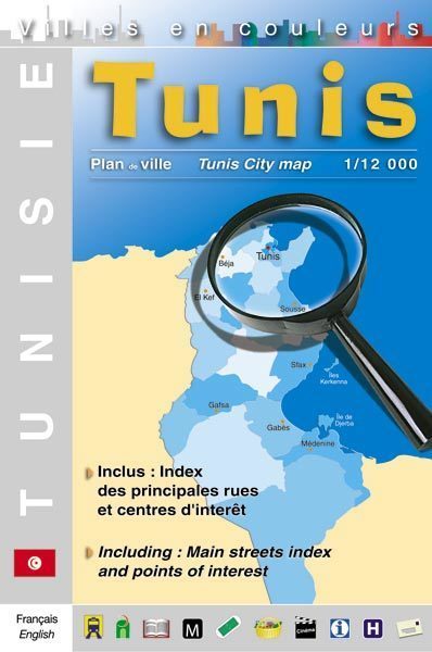 TUNIS TUNEZJA plan miasta 1:12 000 LAURE KANE (1)
