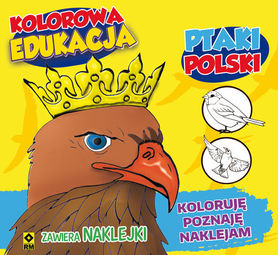 KOLOROWANKA PTAKI POLSKI + NAKLEJKI WYD. RM 2016