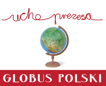 GLOBUS POLSKI I WYSPY SAN ESCOBAR - UCHO PREZESA 32 CM PODŚWIETLANY JEDYNY TAKI!!! PREZENT!!! (1)