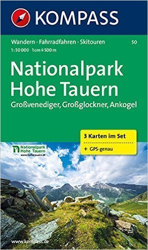 Nationalpark HOHE TAUERN Park Narodowy WYSOKIE TAURY mapa turystyczna 1:50 000 KOMPASS (1)