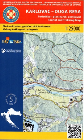 KARLOVAC - DUGA RESA CHORWACJA mapa turystyczna 1:25 000 wyd. HGSS (1)