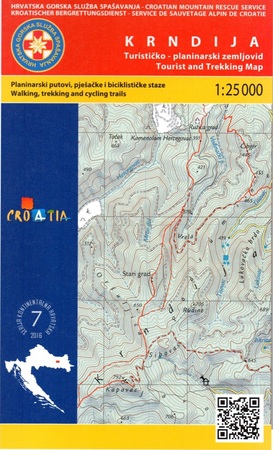 KRNDIJA PANOŃSKIE GÓRY WYSPOWE CHORWACJA mapa turystyczna 1:25 000 wyd. HGSS (1)