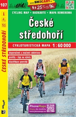 107 CZESKIE ŚREDNIOGÓRZE CZECHY mapa turystyczna rowerowa 1:60 000 SHOCART (1)