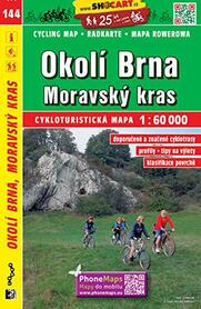 144 BRNO I OKOLICE MORAWSKI KRAS CZECHY mapa turystyczna rowerowa 1:60 000 SHOCART