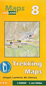 GRUZJA nr 8 USHGULI LASHKHETI MT. SHKHARA mapa trekkingowa 1:50 000 GEOLAND