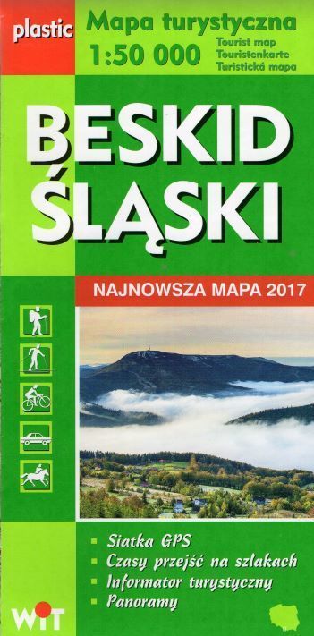 BESKID ŚLĄSKI mapa turystyczna laminowana 1:50 000 wyd. WIT 2017 (1)
