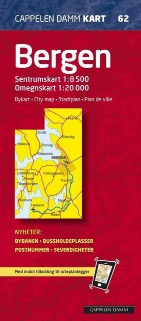 BERGEN plan miasta 1:20 000 Cappelen Damm (1)