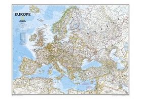 EUROPA laminowana mapa polityczna - plakat NATIONAL GEOGRAPHIC