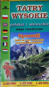 TATRY WYSOKIE Polskie i Słowackie mapa laminowana 1:25 000 SYGNATURA 2022