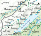 08 - Neuenburg / Val de Travers / Murtensee wodoodporna mapa turystyczna 1:60 000 Kummerly + Frey (4)
