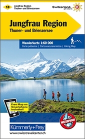 18 - Jungfrauregion wodoodporna mapa turystyczna 1:60 000 Kummerly + Frey