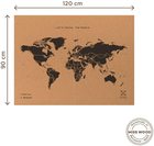 MAPA KORKOWA ŚWIAT BLACK Miss Wood Woody Map XXL 120 x 90 cm (2)