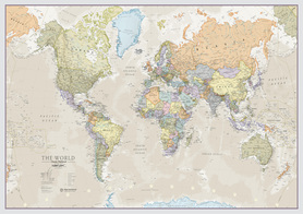 ŚWIAT 1:16M GIGANT MURAL mapa ścienna MAPS INTERNATIONAL