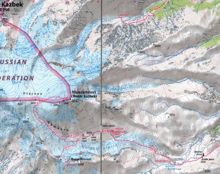 KAUKAZ GRUZIŃSKI Ushba Shkhara Kazbek mapa trekkingowa 1:75 000 EXPRESSMAP 2021 (2)