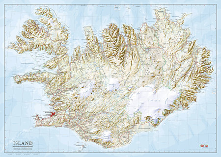 ISLANDIA mapa ścienna 1:350 000 FERDAKORT 2021 (2)