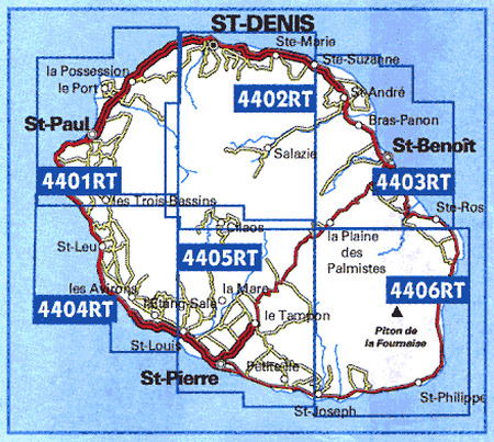 SAINT-BENOIT / SAINT-ANDRE- REUNION mapa turystyczna IGN 2020 (3)