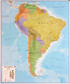 AMERYKA POŁUDNIOWA mapa ścienna 1:7 000 000 Maps International