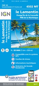 MARTYNIKA / LE LAMENTIN mapa turystyczna 1:25 000 IGN 2020