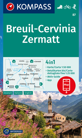 BREUIL CERVINIA ZERMATT mapa turystyczna 1:50 000 KOMPASS 2022 (1)