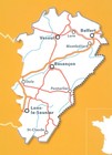 FRANCHE-COMTE mapa 1:200 000 MICHELIN 2022 (4)