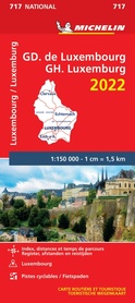 LUKSEMBURG mapa samochodowa 1:150 000 MICHELIN 2022