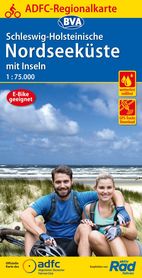 WYBRZEŻE MORZA PÓŁNOCNEGO Schleswig-Holstein mapa rowerowa 1:75 000 ADFC 2021
